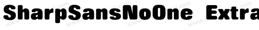 SharpSansNoOne ExtraBold字体转换